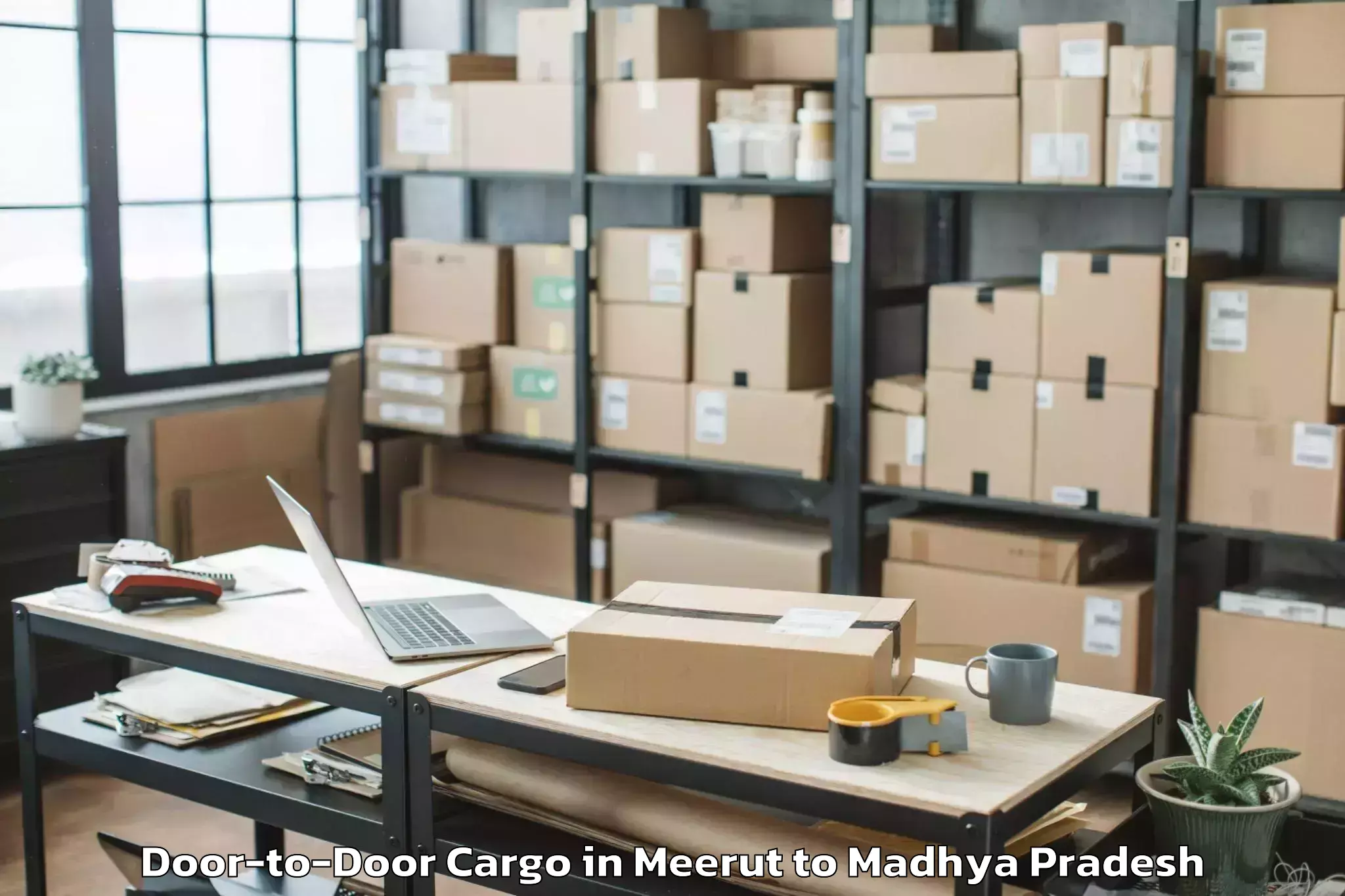 Reliable Meerut to Berasia Door To Door Cargo